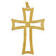 Croce vescovo traforata argento 925 dorato satinato ametista s4