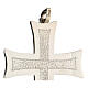 Pectoral cross with abstract white sterling silver decorations s3