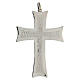 Croix pectorale argent 925 décorations abstraites blanches s1