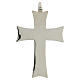 Croix pectorale argent 925 décorations abstraites blanches s4