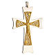 Bishop's cross in two-tone 925 silver with golden filigree 9.5x6.5 cm s3