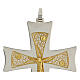 Bishop's cross in two-tone 925 silver with golden filigree 9.5x6.5 cm s4