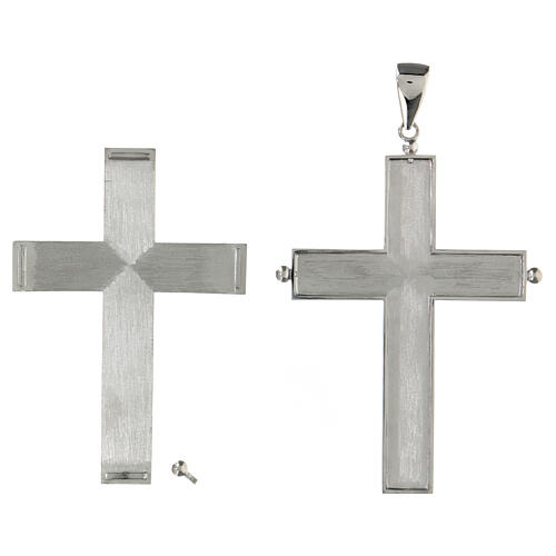 Episcopal cross in 925 silver, openable 5