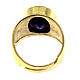Adjustable ring of gold plated 925 silver with amethyst s4
