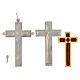 Bischofskreuz, aufklappbares Reliquienkreuz, 800er Silber, 6,5x3,7 cm s4