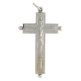 Cruz relicario abatible episcopal para reliquias plata 800 - 6,5x3,7 cm