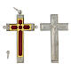 Croce teca apribile vescovile portareliquie argento 800 - 6,5x3,7 cm s3