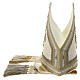 Wool and lurex mitre, golden embroidery, 24 in Gamma s5