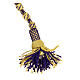 Pectoral cross cord with tassel, purple and gold s5