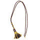 Pectoral cross cord with tassel, purple and gold s6