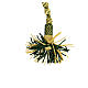 Pectoral cross cord with tassel, olive green and gold s5