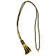 Pectoral cross cord with tassel, black and gold s6
