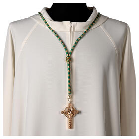 Bishop's cord for pectoral cross mint green