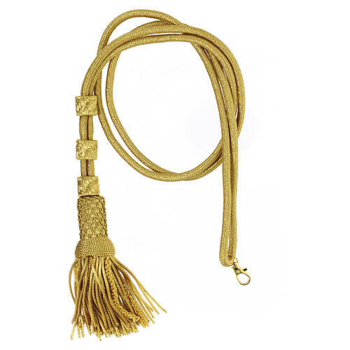 Pectoral cross cord with tassel, gold 1