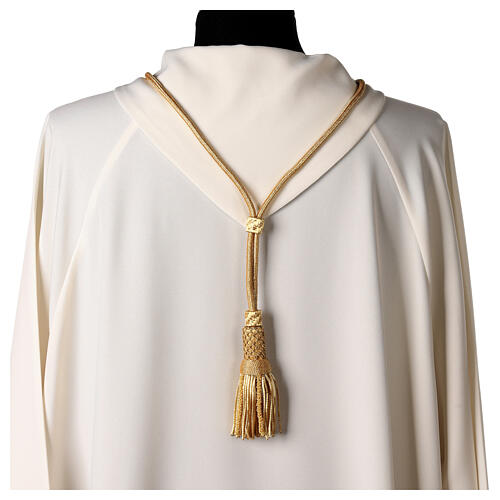 Pectoral cross cord with tassel, gold 4