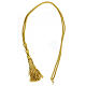 Pectoral cross cord with tassel, gold s5