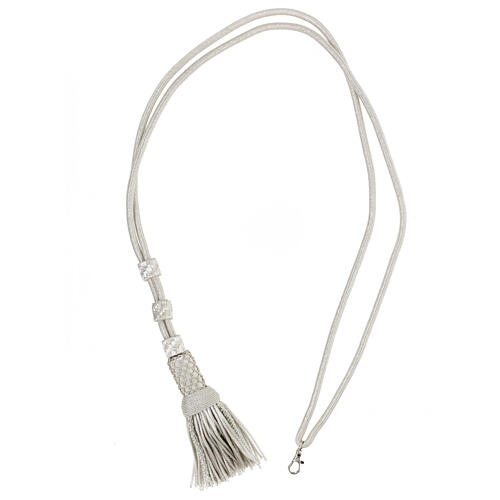 Silver clergy cross cord 5