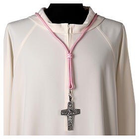 Cordão episcopal para cruz peitoral cor-de-rosa