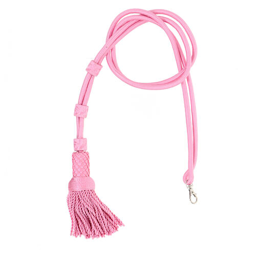 Pink bishop's pectoral cross cord 1