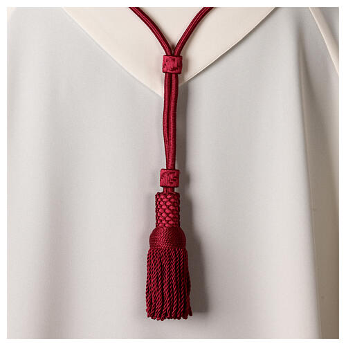 Cordón para vestido episcopal rojo 3