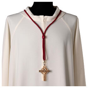 Cordão episcopal para cruz peitoral cor-de-vinho