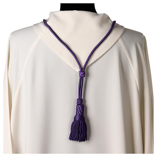 Cordón episcopal violeta cruz pectoral 4