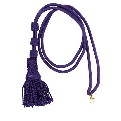 Bishop's pectoral cross cord, purple 1