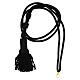 Black cord for bishop's pectoral cross with golden snap hook s1