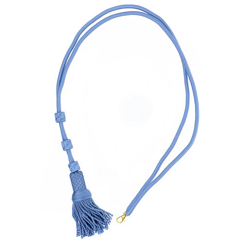 Pectoral cross cord in light blue  5