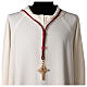 Red cord for bishop's pectoral cross with passementerie trim thread s2