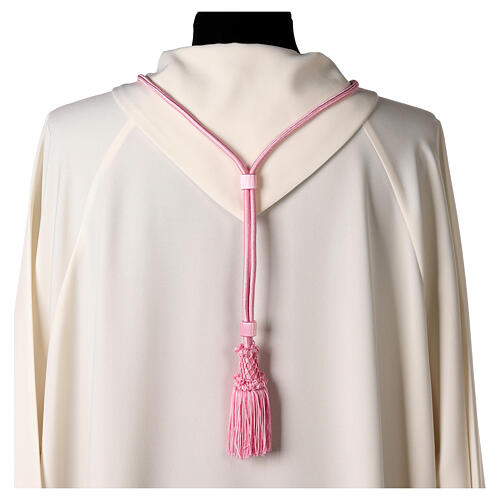Pectoral cross cord with 3 loops in pink 4