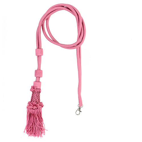 Mauve cord for bishop's pectoral cross with passementerie trim thread 1