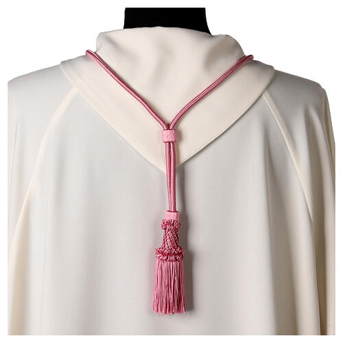 Mauve cord for bishop's pectoral cross with passementerie trim thread 4
