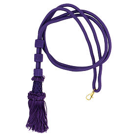 Purple cord for bishop's pectoral cross with passementerie trim thread