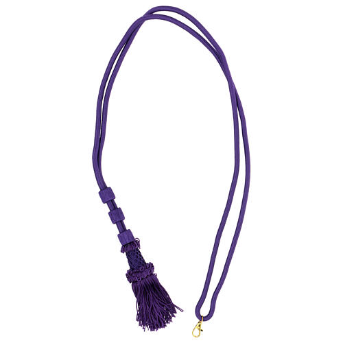 Purple cord for bishop's pectoral cross with passementerie trim thread 5