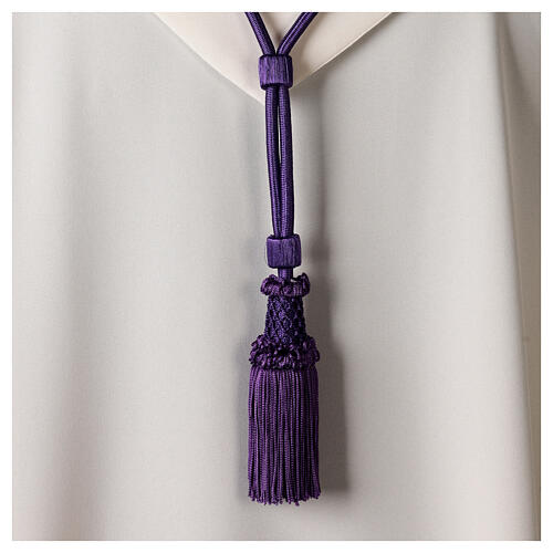 Crucicordo vescovile monocolore viola 150 cm 3
