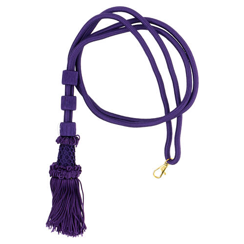 Bishop's pectoral cross cord in purple 150 cm 1