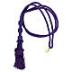 Bishop's pectoral cross cord in purple 150 cm s1