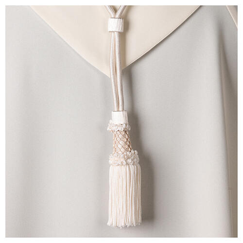 Cream cord for bishop's pectoral cross with passementerie trim thread 3