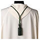 Pectoral cross cord in olive green  s4