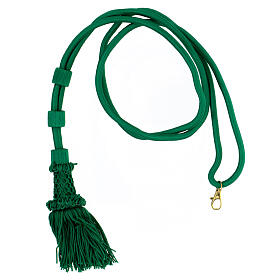 Mint green cord for bishop's pectoral cross with passementerie trim thread