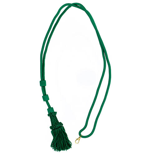 Mint green cord for bishop's pectoral cross with passementerie trim thread 5