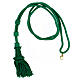 Mint green cord for bishop's pectoral cross with passementerie trim thread s1