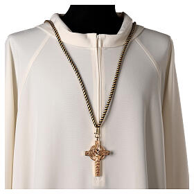 Black and gold cord for bishop's pectoral cross with Solomon's knot