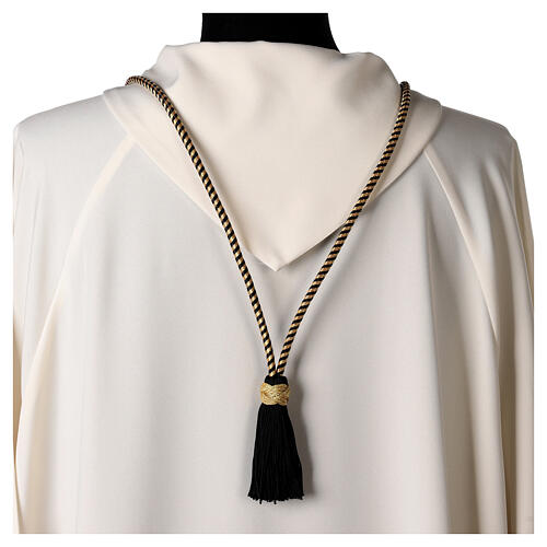 Black and gold cord for bishop's pectoral cross with Solomon's knot 4