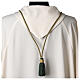 Olive green and gold cord for bishop's pectoral cross with Solomon's knot s4