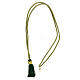 Olive green and gold cord for bishop's pectoral cross with Solomon's knot s5