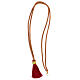Burgundy and gold cord for bishop's pectoral cross with Solomon's knot s5