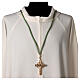 Mint green and gold cord for bishop's pectoral cross with Solomon's knot s2