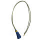 Light blue and gold cord for bishop's pectoral cross with Solomon's knot s5